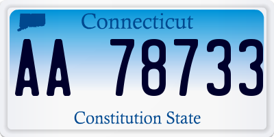 CT license plate AA78733