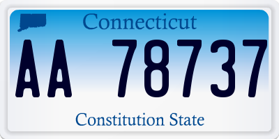 CT license plate AA78737