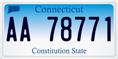 CT license plate AA78771