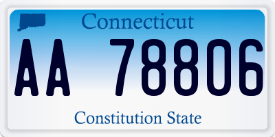 CT license plate AA78806