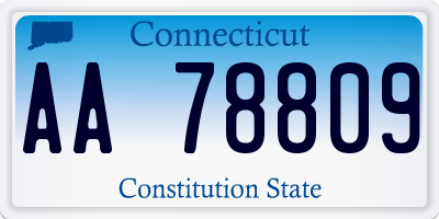 CT license plate AA78809