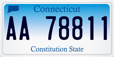 CT license plate AA78811