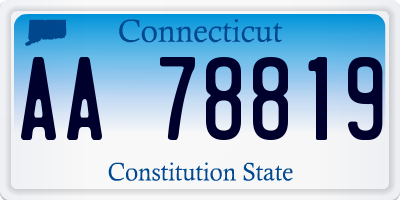 CT license plate AA78819