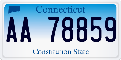 CT license plate AA78859