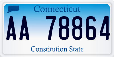 CT license plate AA78864