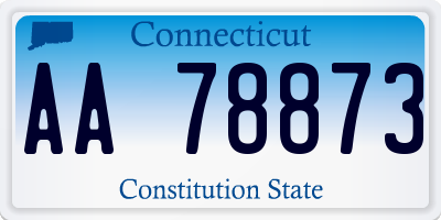 CT license plate AA78873