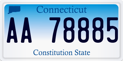 CT license plate AA78885