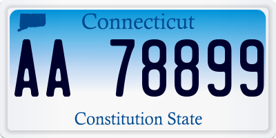 CT license plate AA78899