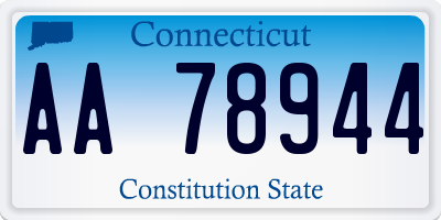 CT license plate AA78944