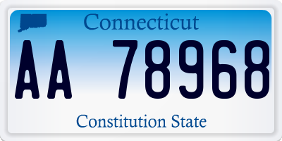 CT license plate AA78968