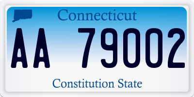 CT license plate AA79002