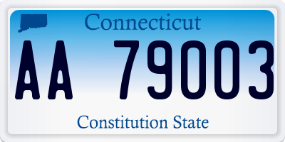 CT license plate AA79003