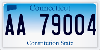 CT license plate AA79004