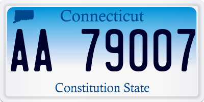 CT license plate AA79007