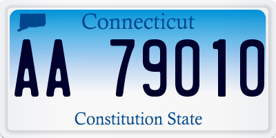 CT license plate AA79010