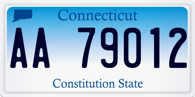 CT license plate AA79012