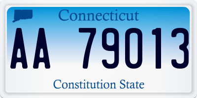 CT license plate AA79013