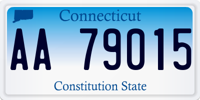 CT license plate AA79015