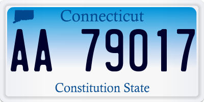 CT license plate AA79017