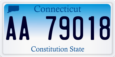 CT license plate AA79018