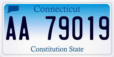 CT license plate AA79019