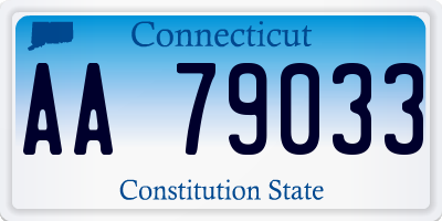 CT license plate AA79033