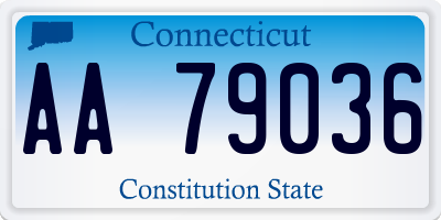 CT license plate AA79036