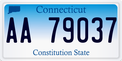 CT license plate AA79037