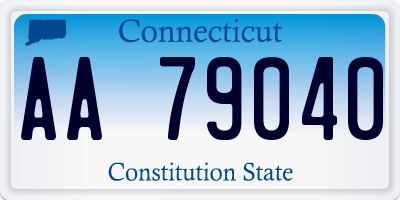 CT license plate AA79040
