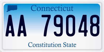 CT license plate AA79048