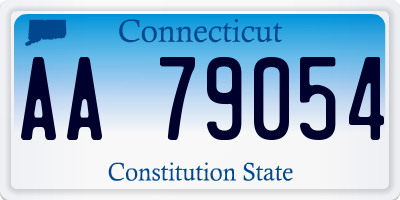 CT license plate AA79054