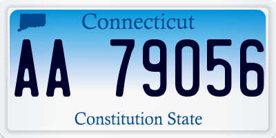 CT license plate AA79056