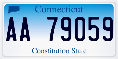 CT license plate AA79059