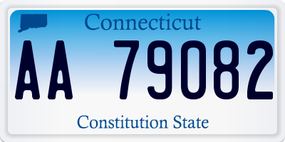 CT license plate AA79082