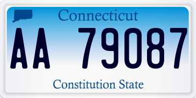 CT license plate AA79087