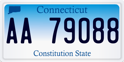 CT license plate AA79088