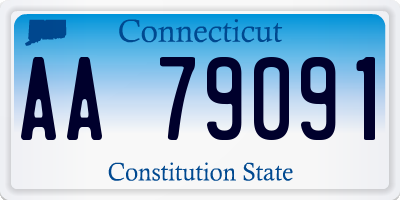 CT license plate AA79091