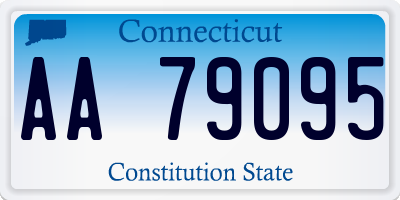 CT license plate AA79095