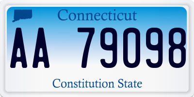 CT license plate AA79098
