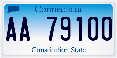 CT license plate AA79100