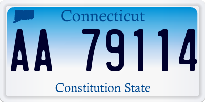 CT license plate AA79114