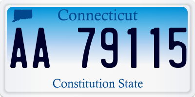 CT license plate AA79115