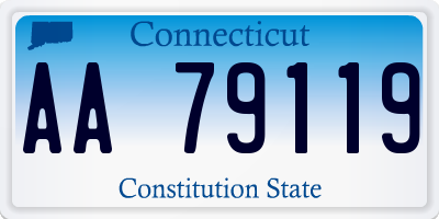 CT license plate AA79119