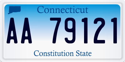 CT license plate AA79121