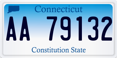 CT license plate AA79132