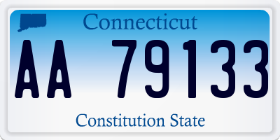 CT license plate AA79133
