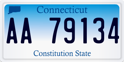 CT license plate AA79134