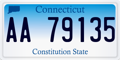 CT license plate AA79135