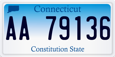 CT license plate AA79136