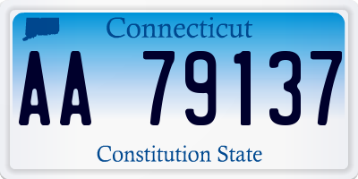 CT license plate AA79137